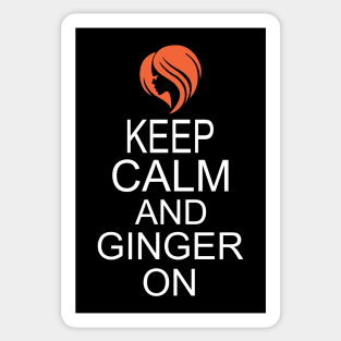 Keep Calm and Ginger On Sticker